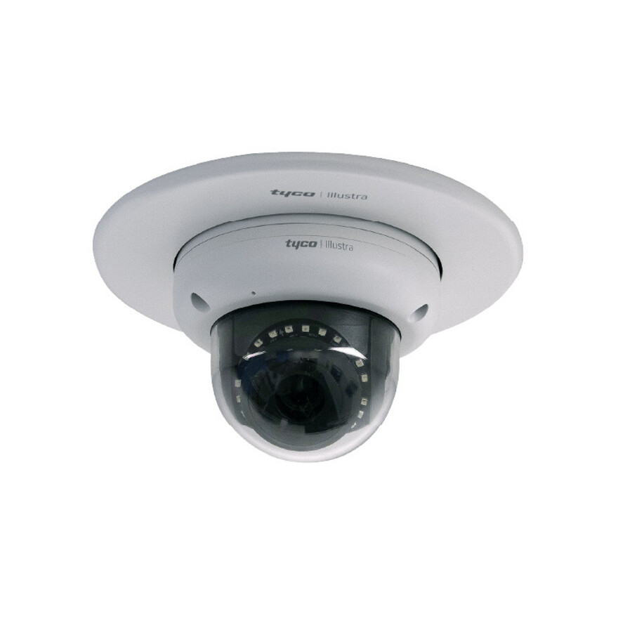 Tyco Illustra Pro IPS04-D12-OI04 4 Megapixel Indoor/Outdoor Network Camera - Color - Mini Dome - Signal White - 164.04 ft Infrared Night Vision - H.264, H.265, MJPEG, IntelliZip - 2560 x 1920 - 2.70 mm- 13.50 mm Varifocal Lens - 5x Optical - 60 fps - IMX335 - HDMI - Recessed Mount - IK10 - IP66, IP67